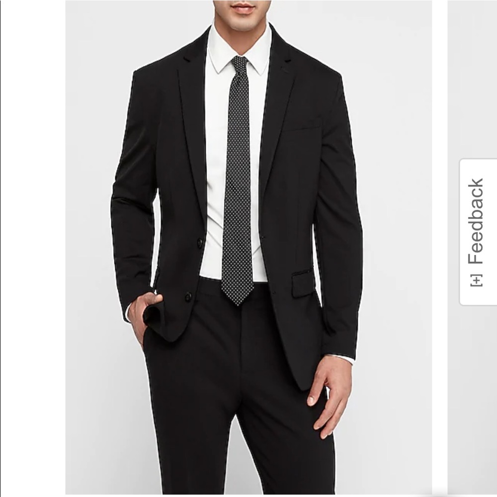 Express Classic Black Luxe Comfort Soft Suit Jacket